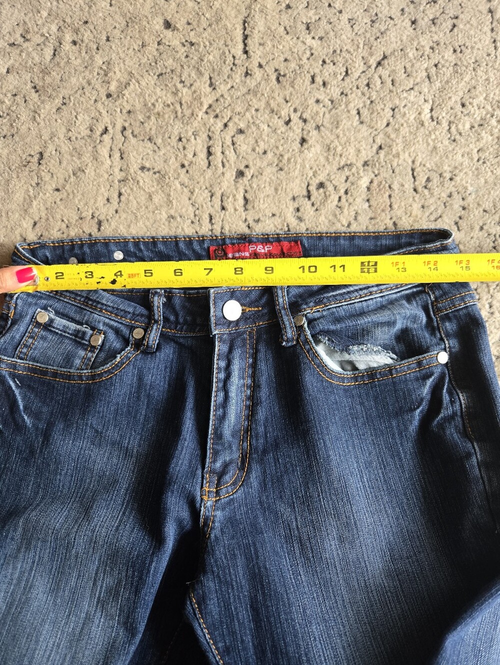 Y2k Rhinestone Crown Jeans - Picture 7 of 10
